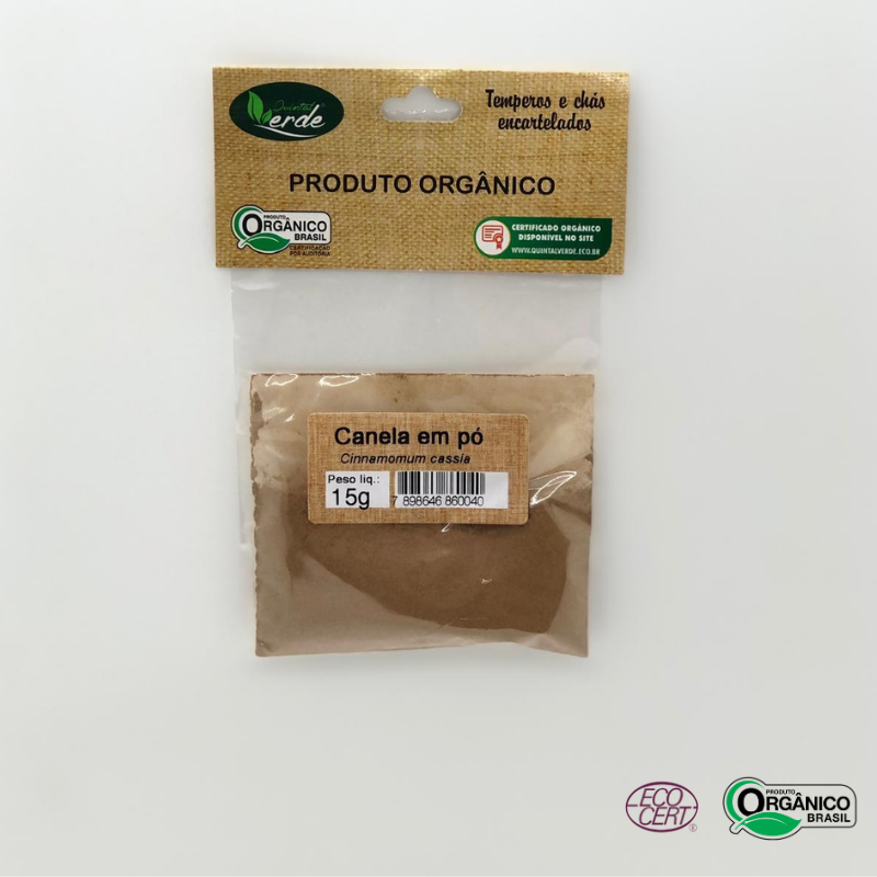Canela em Pó orgânico Quintal Verde 15g