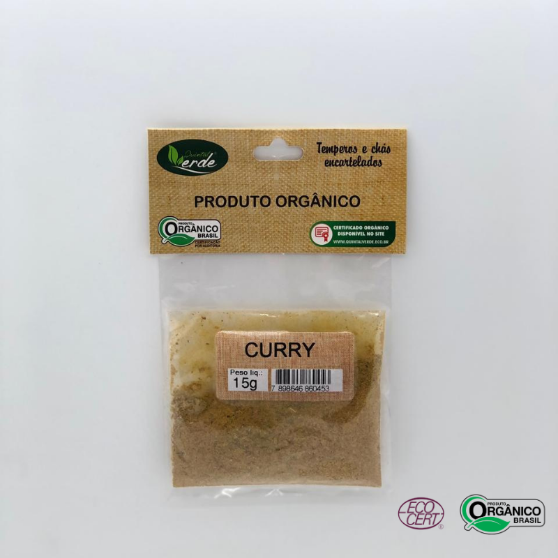 Tempero de Curry Orgânico Quintal Verde 15g