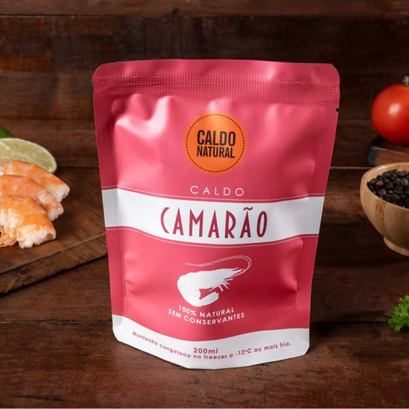 Caldo de Camarão 200ml - Caldo Natural
