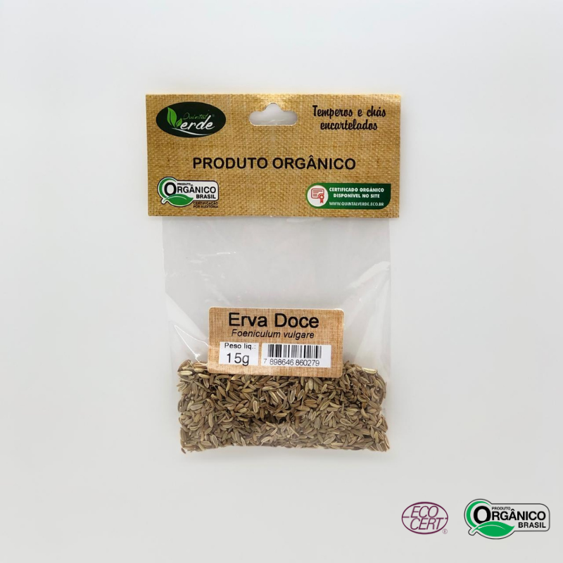 Tempero de Erva Doce Orgânico Quintal Verde 15g