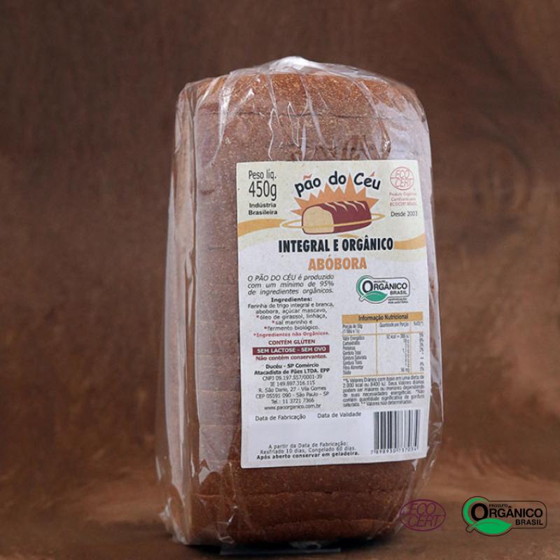 Pão Integral Abóbora Pão do Céu 450g