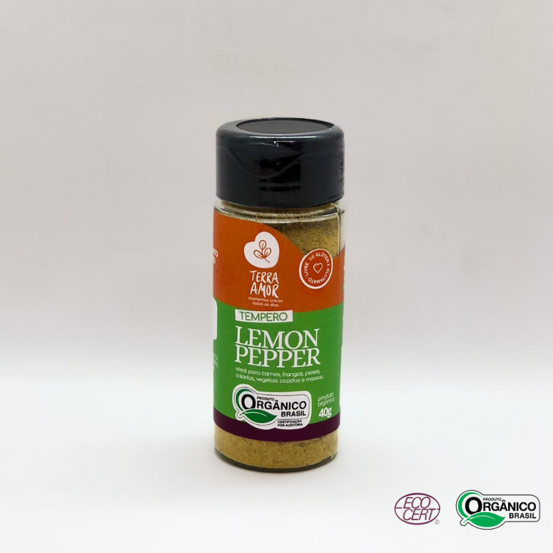 Tempero de Lemon Pepper Orgânico Terra Amor 40g