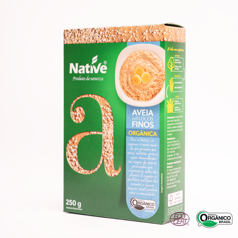 Aveia em Flocos Finos Orgânica Native 250g