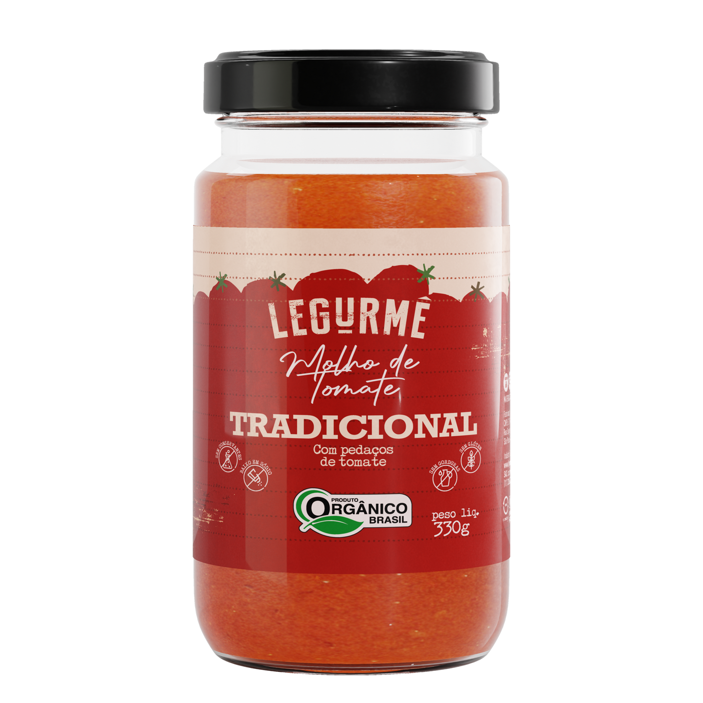 Molho de Tomate Tradicional Orgânico 330g - Legurmê