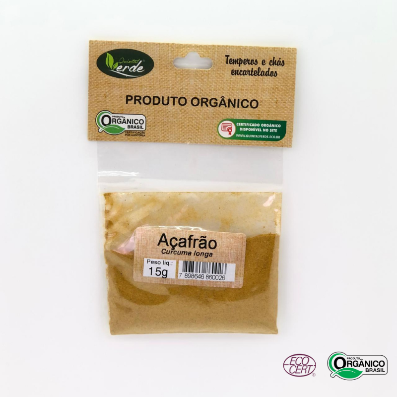Açafrão Orgânico Quintal Verde 10g