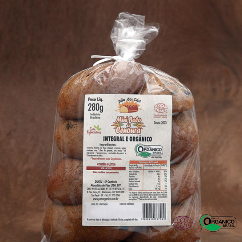 Mini Bolo de Cenoura Pão do Céu 280g