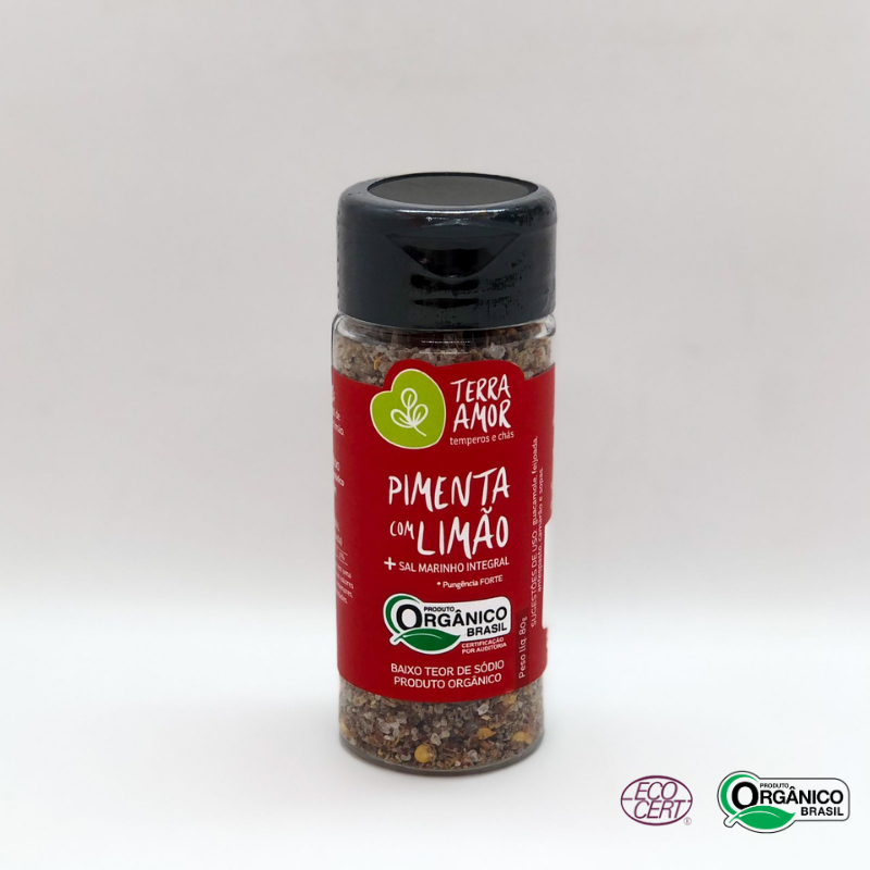 Sal com Pimenta e Limão Orgânico Terra Amor 80g