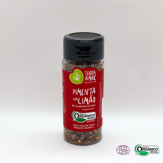 Sal com Pimenta e Limão Orgânico Terra Amor 80g