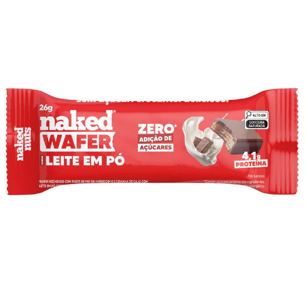 Wafer de Chocolate ao Leite 26g - Naked Naked