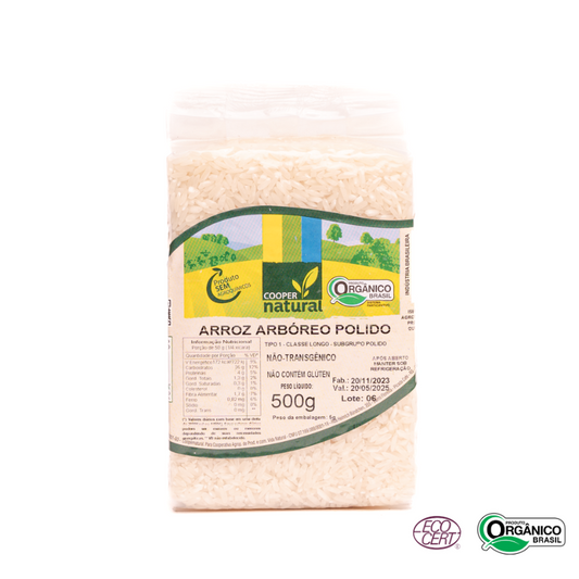 Arroz Arbóreo Polido Orgânico Coopernatural 500g