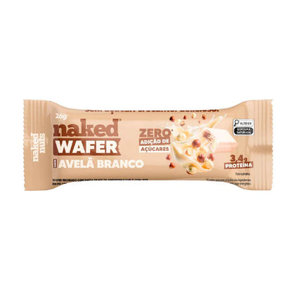 Wafer de Avelã Branco 26g - Naked Naked