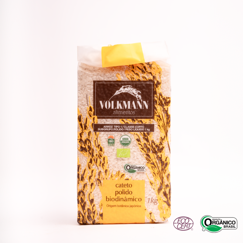Arroz Cateto Polido Orgânico Volkmann 1kg