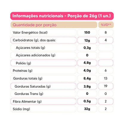 Wafer Chocolate Branco 26g - Naked Naked